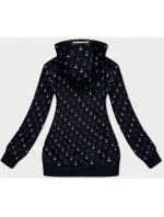 Teplá černá rozepínací mikina se vzorem model 21312108 - 6&8 Fashion