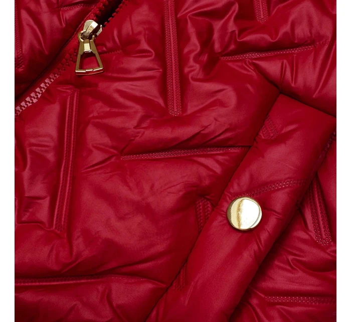 Dámska kožušinová vesta S'West Red (B8252-404)