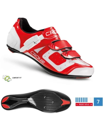 CRONO cestná obuv CR-3 červená 42 nylon