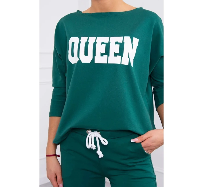 Tlačená súprava Queen tmavozelená Tlačená súprava Queen tmavozelená