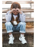 Dziecięce Buty Sportowe Sneakersy Na Rzep Biało-Czarne Ephona Dziecięce Buty Sportowe Sneakersy Na Rzep Biało-Czarne Ephona