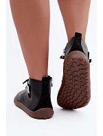 Dámske kožené poltopánky typu barefoot, čierne, Sireya Dámske kožené poltopánky typu barefoot, čierne, Sireya