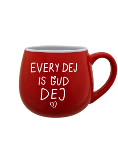 EVERY DEJ IS GUD DEJ - červený keramický hrníček 300 ml