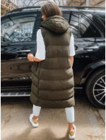 Dámská prošívaná vesta zelená Dstreet model 21965509 - FashionStreet Dámská prošívaná vesta zelená Dstreet model 21965509 - FashionStreet