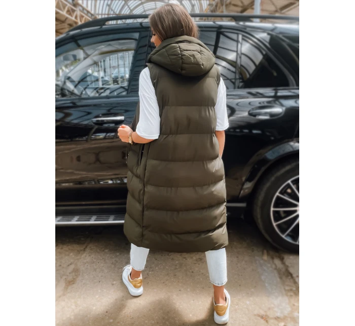 Dámská prošívaná vesta zelená Dstreet model 21965509 - FashionStreet Dámská prošívaná vesta zelená Dstreet model 21965509 - FashionStreet