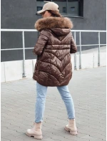 Dámská zimní bunda s kapucí hnědá Dstreet model 21979344 - FashionStreet
