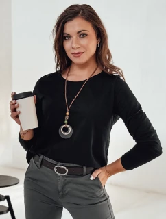 MINIMODA dámska blúzka s príveskom čierna FashionStreet RY2678