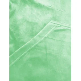 Svetlozelená dámska velúrová súprava s kapucňou na zips (8C1176-127) Svetlozelená dámska velúrová súprava s kapucňou na zips (8C1176-127)