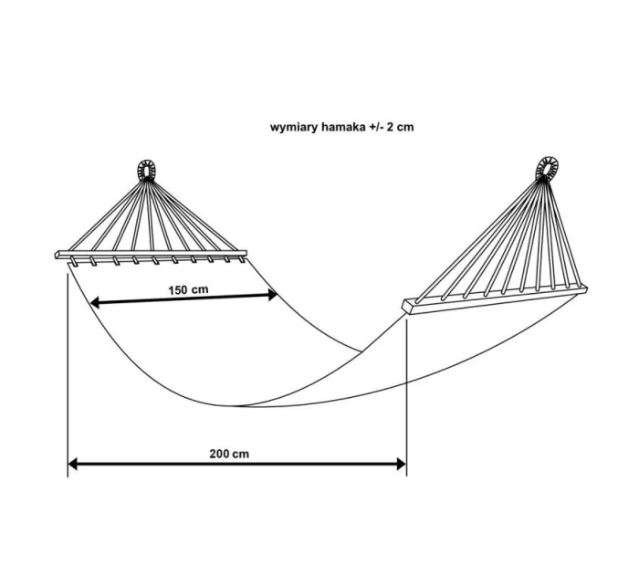 ZÁHRADNÁ HOJDACIA SIEŤ PRE 2 OSOBY 200X150CM S TYČOU A STRAPCOM MIAMI NATURA JUNGLE