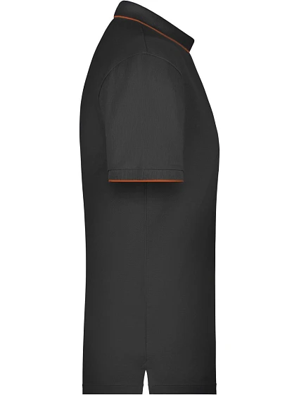JN Pánské piqué polo s kontrastní légou 02.0 black/orange model 22489103 - Daiber JN Pánské piqué polo s kontrastní légou 02.0 black/orange model 22489103 - Daiber