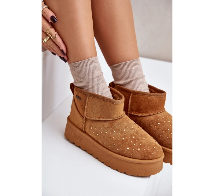 Śniegowce Ze Zdobieniem Na Platformie Big Star OO274A104 Camel Śniegowce Ze Zdobieniem Na Platformie Big Star OO274A104 Camel