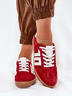 Sneakersy Buty Sportowe Zamszowe Vinceza 79517 Czerwone