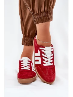 Sneakersy Sportovní Boty Semišové Červené model 21690652 - VINCEZA