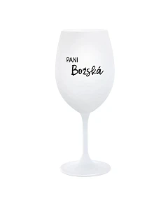 PANI BOŽSKÁ - biely pohár na víno 350 ml
