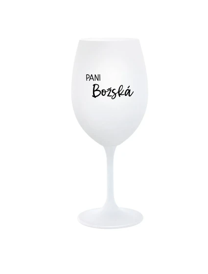 PANI BOŽSKÁ - biely pohár na víno 350 ml