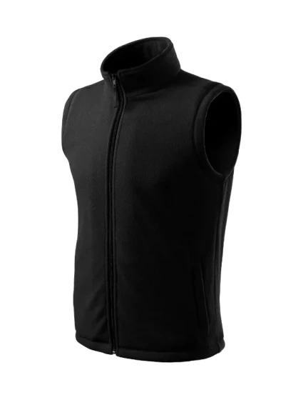 Next Fleecová vesta unisex čierna