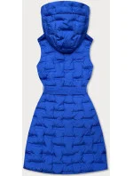 Dlouhá dámská vesta v chrpové barvě s páskem model 15834484 - Ann Gissy