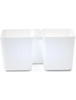 Kvetináč s bylinkami TWINS CUBE WITH CUTLERY WHITE