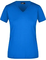 JN Dámské vypasované tričko s výstřihem do V 02.0 royal model 22494621 - Daiber