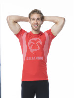Pánske funkčné tričko s krátkym rukávom IRON-IC - Bella Ciao - červená Farba: Červená, Veľkosť: