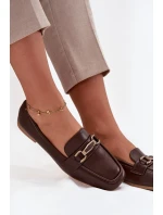 Dámské mokasíny s ozdobou hnědé model 21708991 - Boto Dámské mokasíny s ozdobou hnědé model 21708991 - Boto