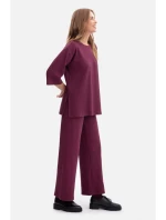 model 21379864 Žebrovaný pletený top švestka - BeWear