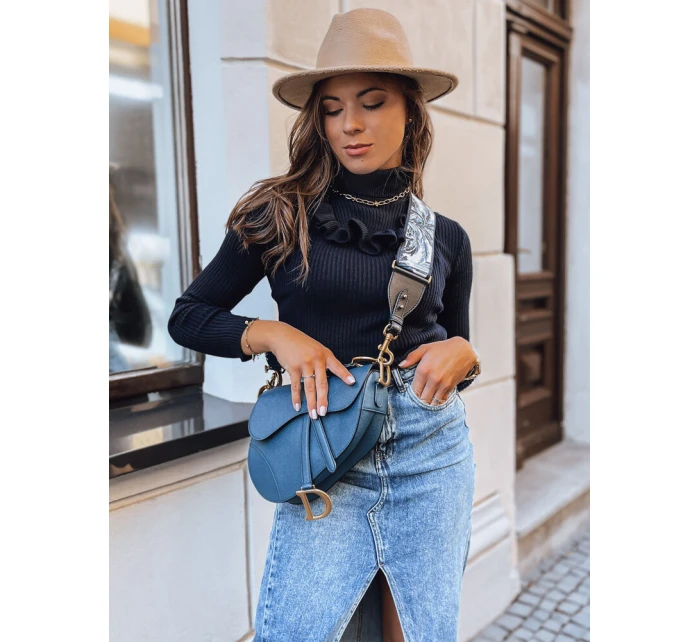 Dámský svetr NOAH navy blue model 21964222 - Dstreet Dámský svetr NOAH navy blue model 21964222 - Dstreet