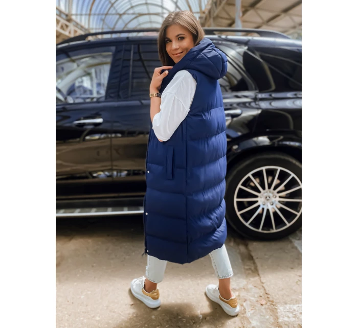 Dámská prošívaná vesta navy blue Dstreet model 21965519 - FashionStreet
