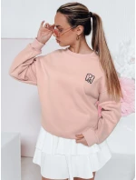 Dámska nadrozmerná mikina s výšivkou SOFTSLON ružová FashionStreet BY1432