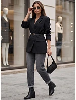 Jeansy damskie mom fit z wysokim stanem szare FashionStreet UY3114 Jeansy damskie mom fit z wysokim stanem szare FashionStreet UY3114