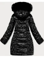 Vypasovaná čierna dámska zimná bunda (2M-028) Vypasovaná čierna dámska zimná bunda (2M-028)