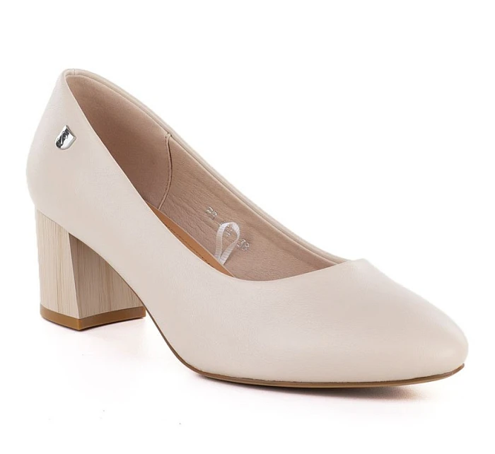 Sergio Leone béžové dámske lodičky na podpätku PB404