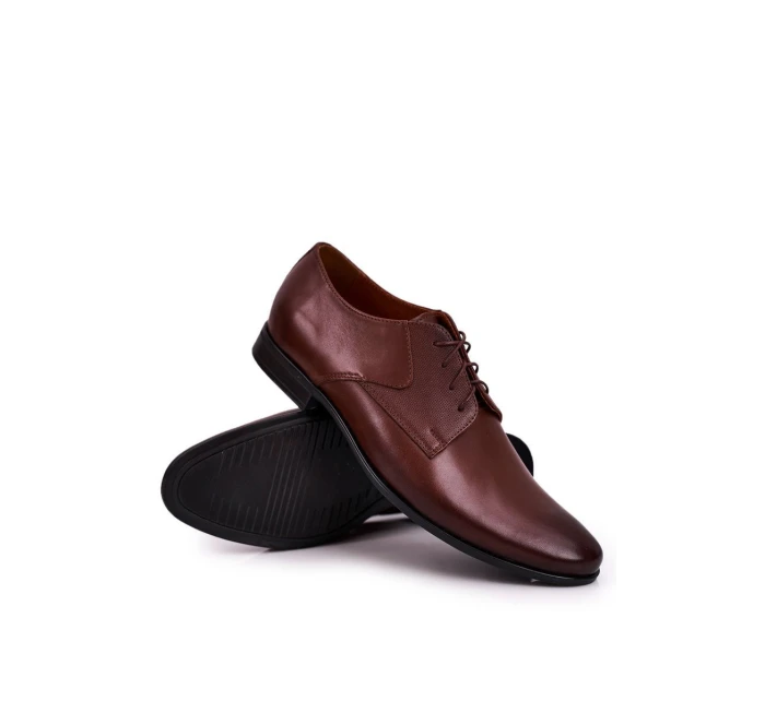 Męskie Skórzane Mokasyny BEDNAREK Brązowe