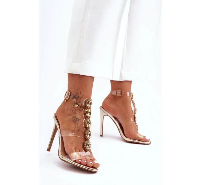 Vysoké Sandály D&A Zlaté model 21625845 - Boto Vysoké Sandály D&A Zlaté model 21625845 - Boto