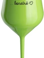 ...KONEČNE - zelený nerozbitný pohár na víno 470 ml