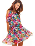 Dámske šaty A295 ružové - Awama Dámske šaty A295 ružové - Awama