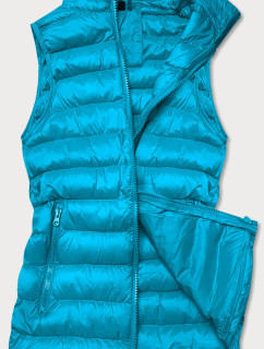 Světle modrá krátká dámská prošívaná vesta model 16279845 - J.STYLE