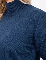 Polovičný sveter s rolákom tmavo modrý