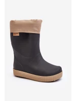 Dziecięce Kalosze Z Ocieplaczem Snow Wave Gokids 981 Czarno-Beżowe Dziecięce Kalosze Z Ocieplaczem Snow Wave Gokids 981 Czarno-Beżowe