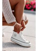 Zateplené Dámské Tenisky Na Platformě Eko Kůže Big Star model 21669595 Bílé - Big Star Shoes Zateplené Dámské Tenisky Na Platformě Eko Kůže Big Star model 21669595 Bílé - Big Star Shoes