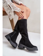 Kozačky Kolena Zateplené Černé model 21677179 - Zazoo