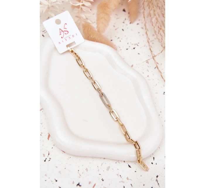 Dámský náramek řetěz ze chirurgické oceli zlatý