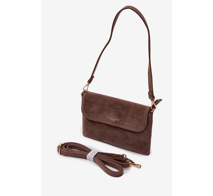 Malá Kabelka z Eko semiše Tmavě béžová model 22111528 - Flora&Co