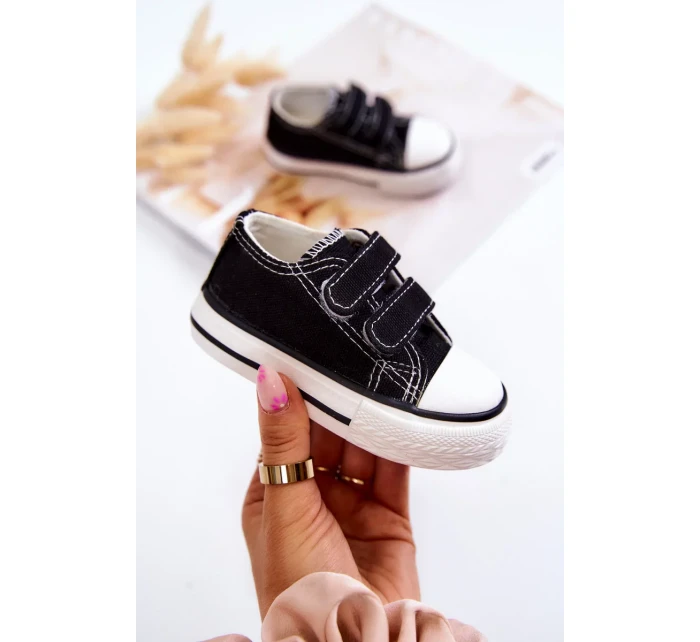 Dětské tenisky na suchý zip Černá Bernie