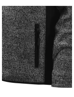 Príležitostná softshellová bunda pánska pletená šedá Príležitostná softshellová bunda pánska pletená šedá