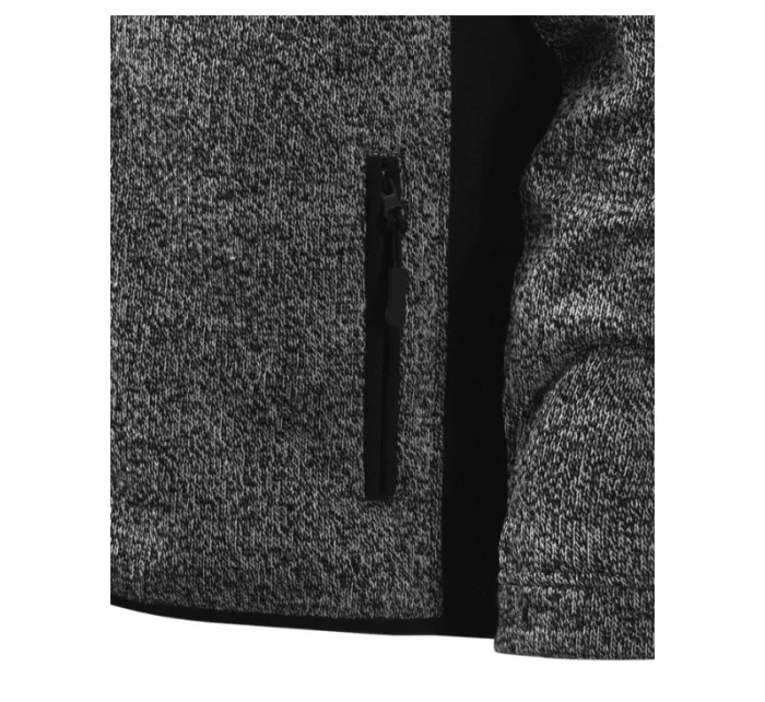 Príležitostná softshellová bunda pánska pletená šedá Príležitostná softshellová bunda pánska pletená šedá