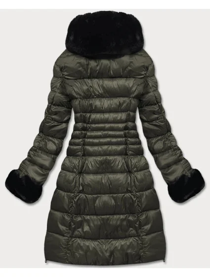 DAMSKA PIKOWANA KURTKA ZIMOWA KHAKI model 21242322 - Ann Gissy