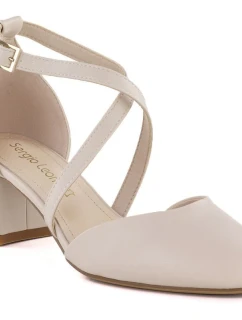 Dámske sandále s remienkami béžovej farby Sergio Leone SK824