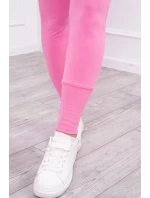 Komplet z szerokimi ściągaczami jasny różowy