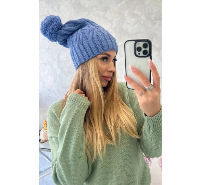 Fleecová čiapka Paulina K227 light denim